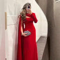 Spring Polyester Bodycon Maxi Evening Dress with Ribbons One-shoulder Neckline Quick Dry Party Dress