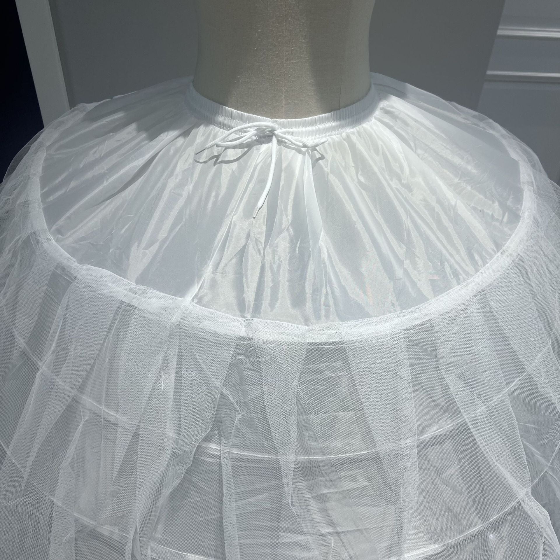 Six-Ring Petticoat Thickened Large-Diameter MODAL Tulle Ultra-Puffy Ball Performances Ruffle Adjustable Underskirt