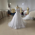 Elegant Simple Wedding Dress V-Neck Backless Sleeveless Lace-up Bridal Dress