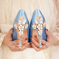 Fashion Light Luxury Sexy Women's Pumps Satin Single Shoe Pointed Toe 10cm High Heel Stiletto Party Wedding Shoe