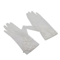Ivory Embroidered Wrist Length Wedding Gloves Elegant Super Fairy Lace Photo Dinner Party Gloves